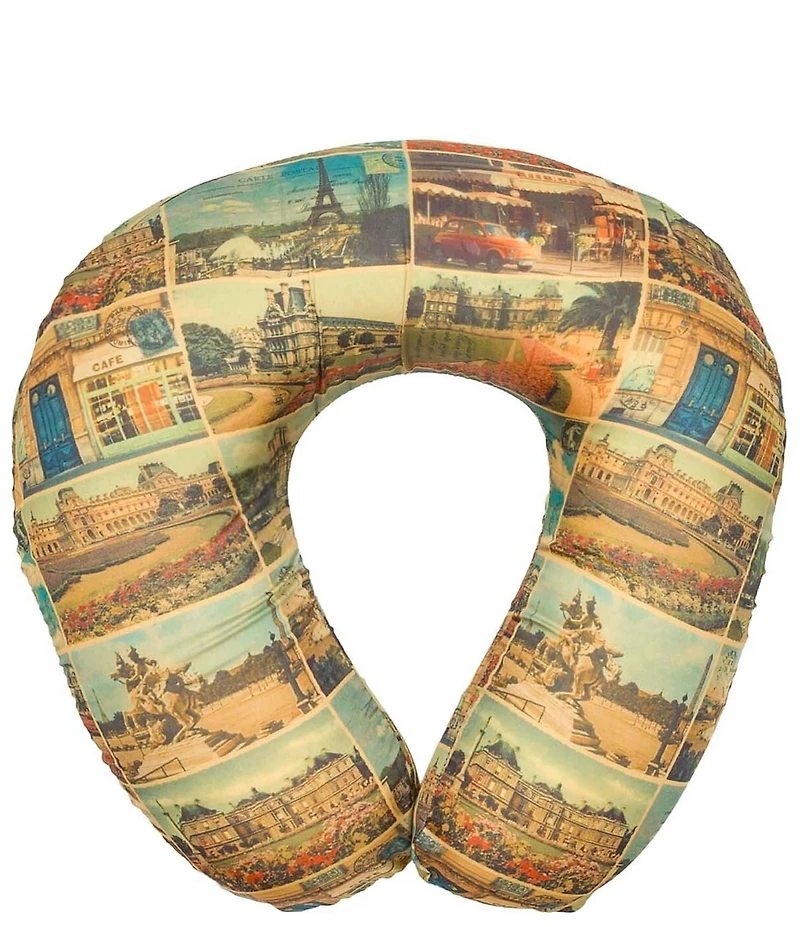 Patricia Nash Postcards From Paris Travel Neck Pillow & Eye Mask Set