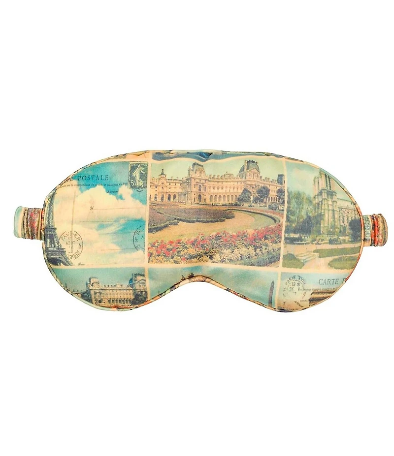 Patricia Nash Postcards From Paris Travel Neck Pillow & Eye Mask Set