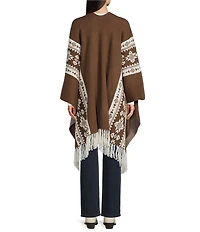 Patricia Nash Prairie Print Fringe Shawl