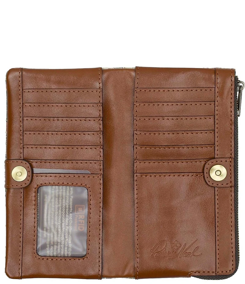 Patricia Nash Prassa Nordic Floral Patchwork Bifold Wallet