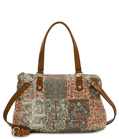 Patricia Nash Rialto Floral Patchwork Satchel Bag