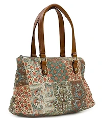 Patricia Nash Rialto Floral Patchwork Satchel Bag