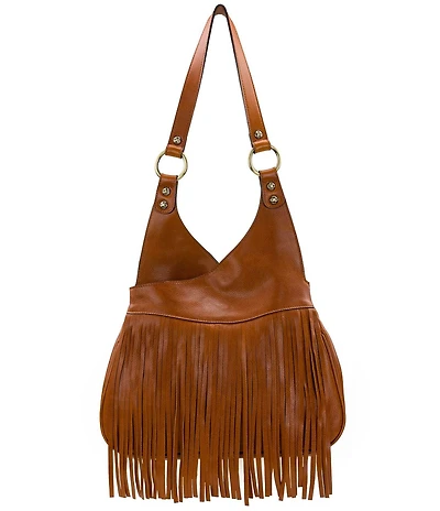 Patricia Nash Rienza Fringe Leather Shoulder Bag