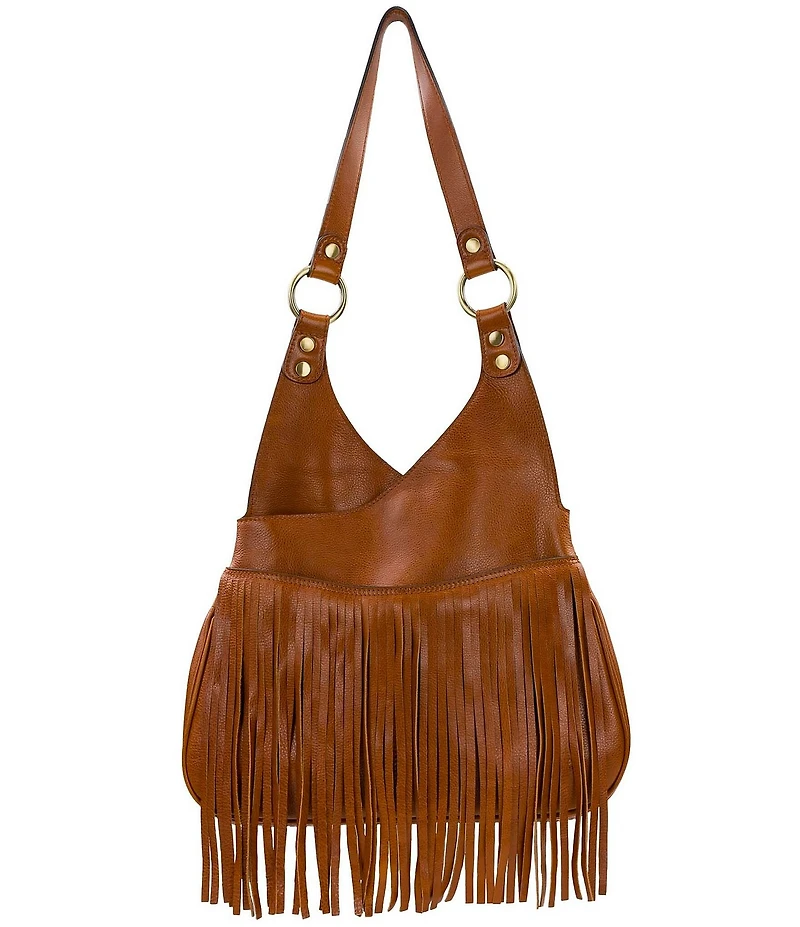 Patricia Nash Rienza Fringe Leather Shoulder Bag
