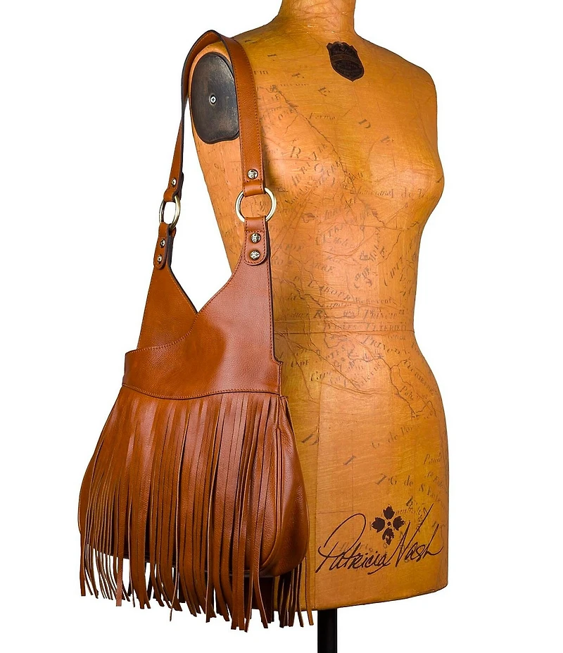 Patricia Nash Rienza Fringe Leather Shoulder Bag
