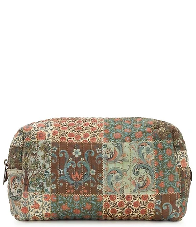 Patricia Nash Rune Nordic Floral Patchwork Cotton Cosmetic Case