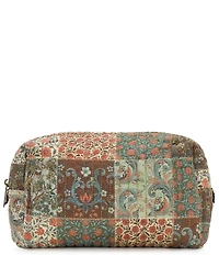 Patricia Nash Rune Nordic Floral Patchwork Cotton Cosmetic Case