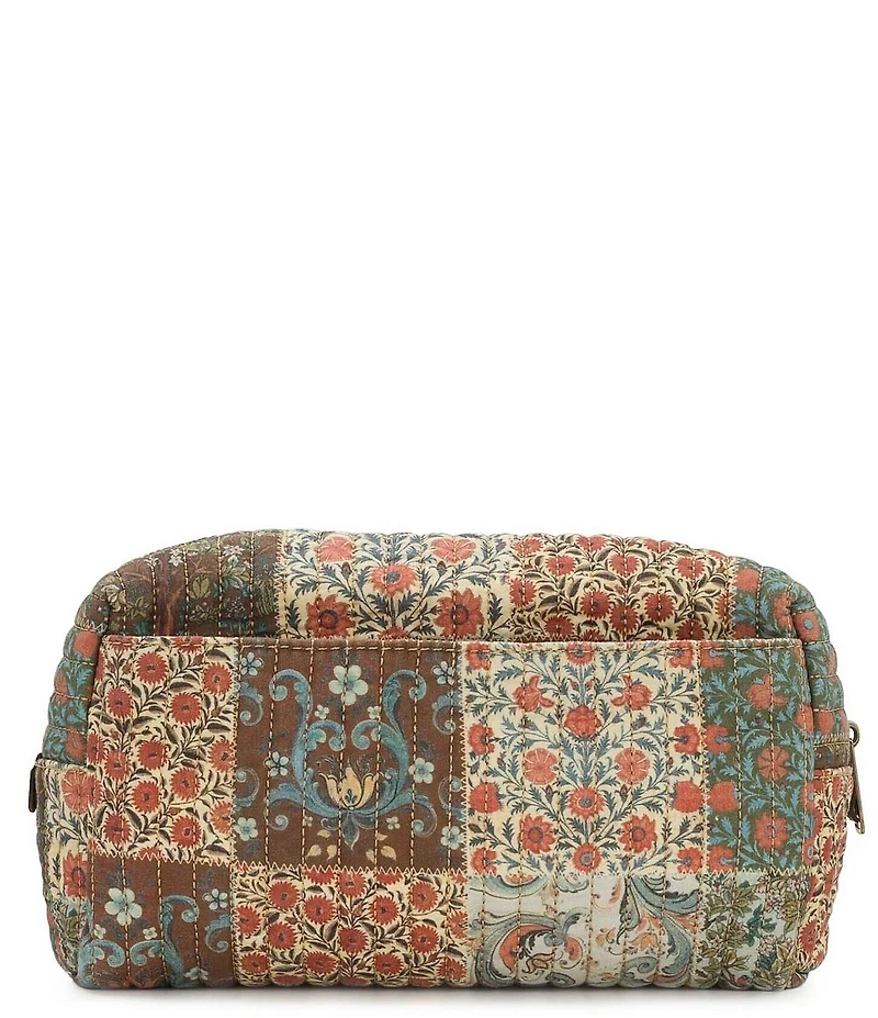 Patricia Nash Rune Nordic Floral Patchwork Cotton Cosmetic Case