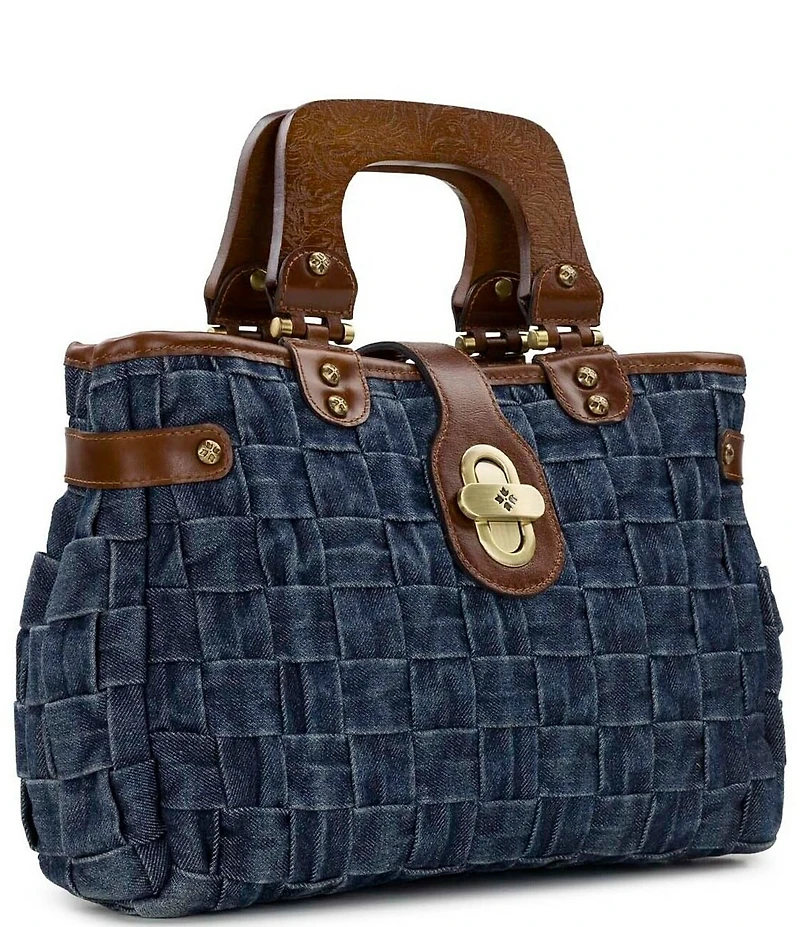 Patricia Nash Sancia Small Denim Satchel Bag