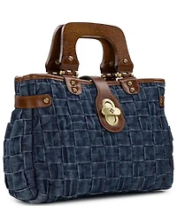 Patricia Nash Sancia Small Denim Satchel Bag