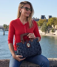 Patricia Nash Sancia Small Denim Satchel Bag