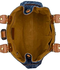 Patricia Nash Sancia Wood Handle Satchel Bag