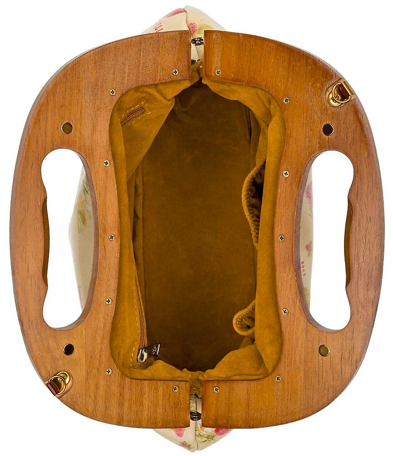 Patricia Nash Sandrine Strawberry Wooden Top Handle Crossbody Bag