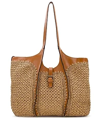 Patricia Nash Santorini Woven Straw Tote Bag