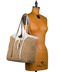 Patricia Nash Santorini Woven Straw Tote Bag