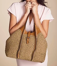 Patricia Nash Santorini Woven Straw Tote Bag