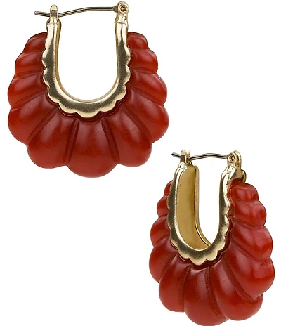 Patricia Nash Scalloped Puffy Hoop Earrings