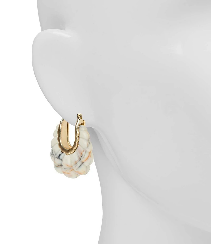 Patricia Nash Scalloped Puffy Hoop Earrings
