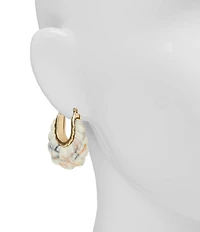Patricia Nash Scalloped Puffy Hoop Earrings
