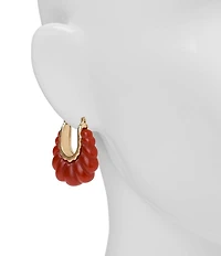 Patricia Nash Scalloped Puffy Hoop Earrings