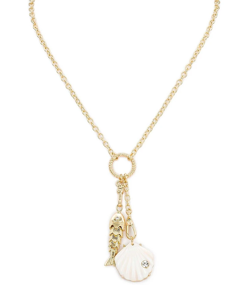 Patricia Nash Sea Shell Fish Short Pendant Necklace