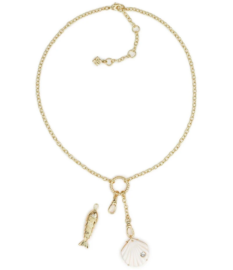 Patricia Nash Sea Shell Fish Short Pendant Necklace