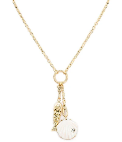 Patricia Nash Sea Shell Fish Short Pendant Necklace