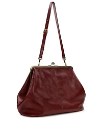 Patricia Nash Serafina Oversized Kisslock Leather Satchel Bag