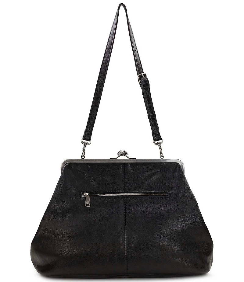 Patricia Nash Serafina Oversized Kisslock Leather Satchel Bag