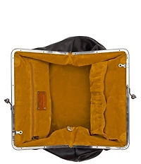 Patricia Nash Serafina Oversized Kisslock Leather Satchel Bag