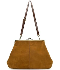 Patricia Nash Serafina Oversized Kisslock Suede Satchel Bag