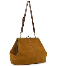 Patricia Nash Serafina Oversized Kisslock Suede Satchel Bag