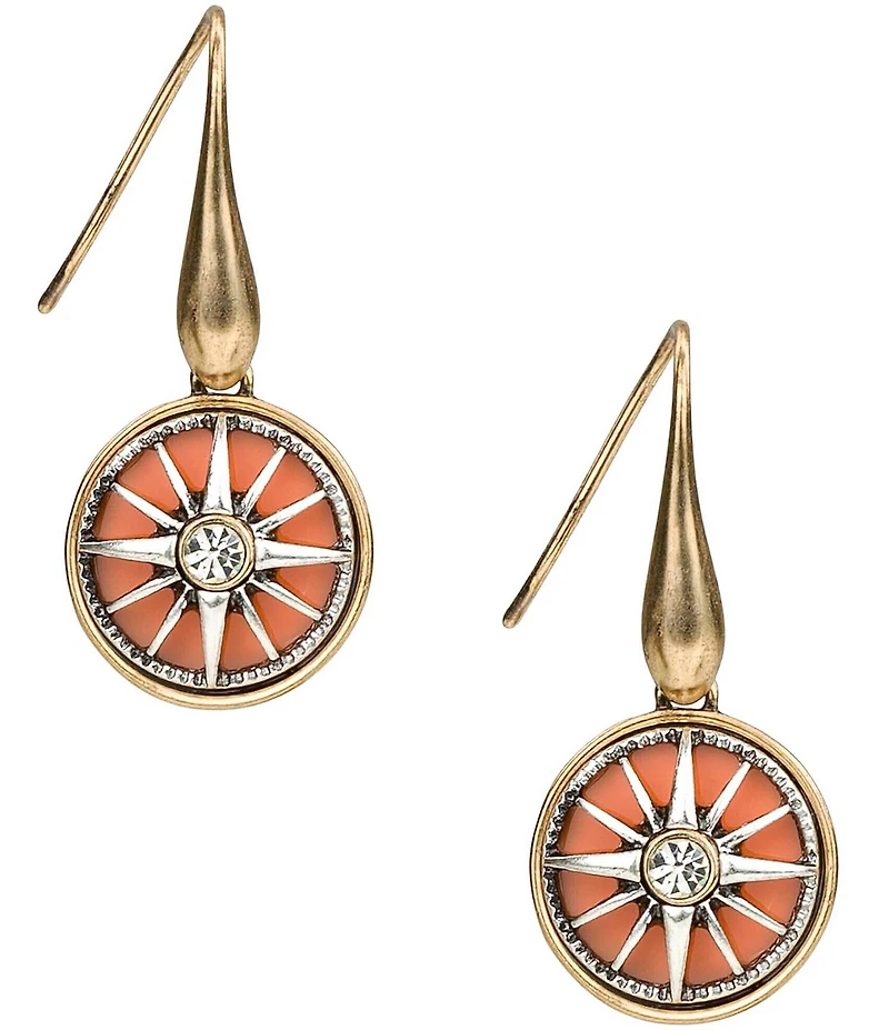 Patricia Nash Compass Small Dangle Drop Earrings