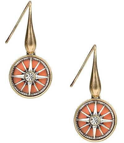 Patricia Nash Compass Small Dangle Drop Earrings