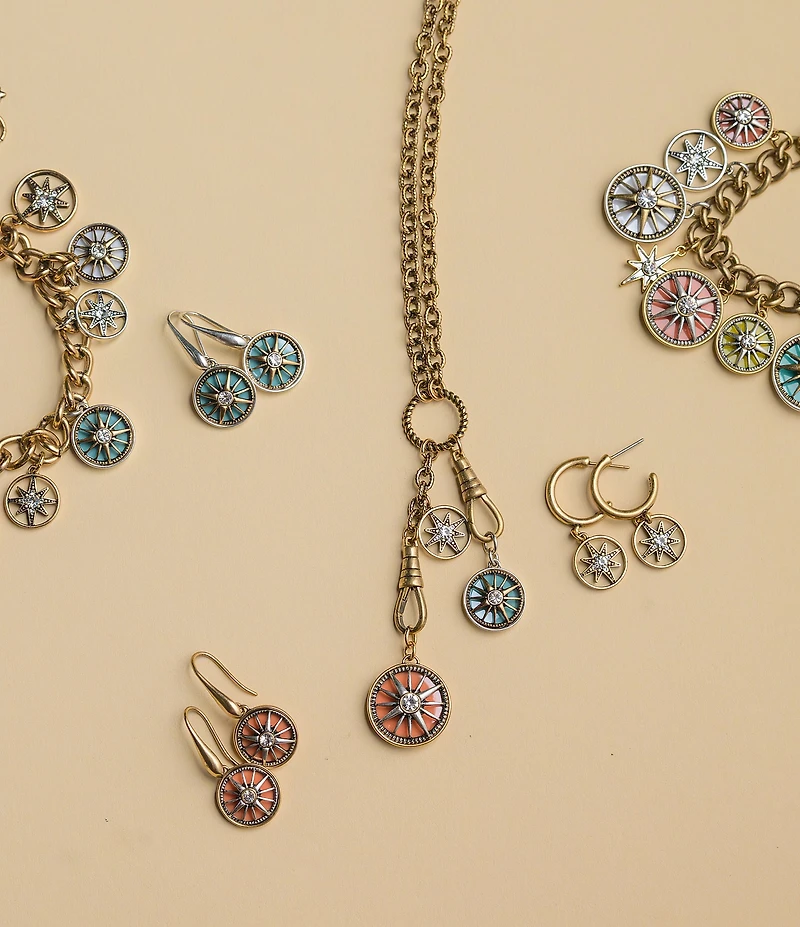 Patricia Nash Compass Small Dangle Drop Earrings
