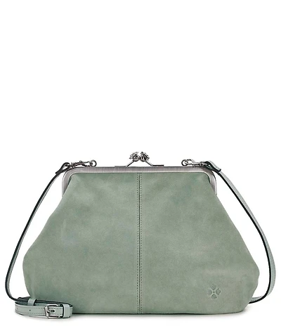 Patricia Nash Sofia Kisslock Frame Suede Clutch Satchel Bag