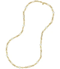 Patricia Nash Station Pearl Chain Long Strand Necklace