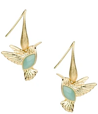 Patricia Nash Stone Hummingbird Drop Earrings