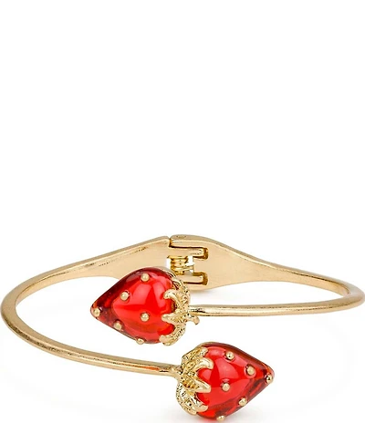 Patricia Nash Strawberry Bypass Hinge Bracelet