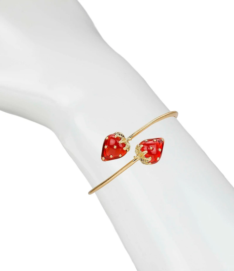 Patricia Nash Strawberry Bypass Hinge Bracelet