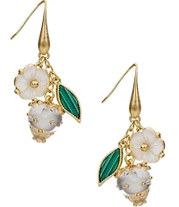 Patricia Nash Strawberry Floral Charm Drop Earrings