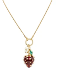 Patricia Nash Strawberry Long Pendant Necklace