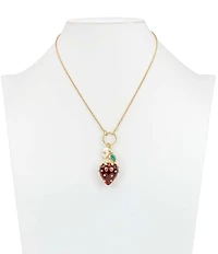 Patricia Nash Strawberry Long Pendant Necklace