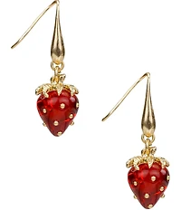 Patricia Nash Strawberry Resin Drop Earrings