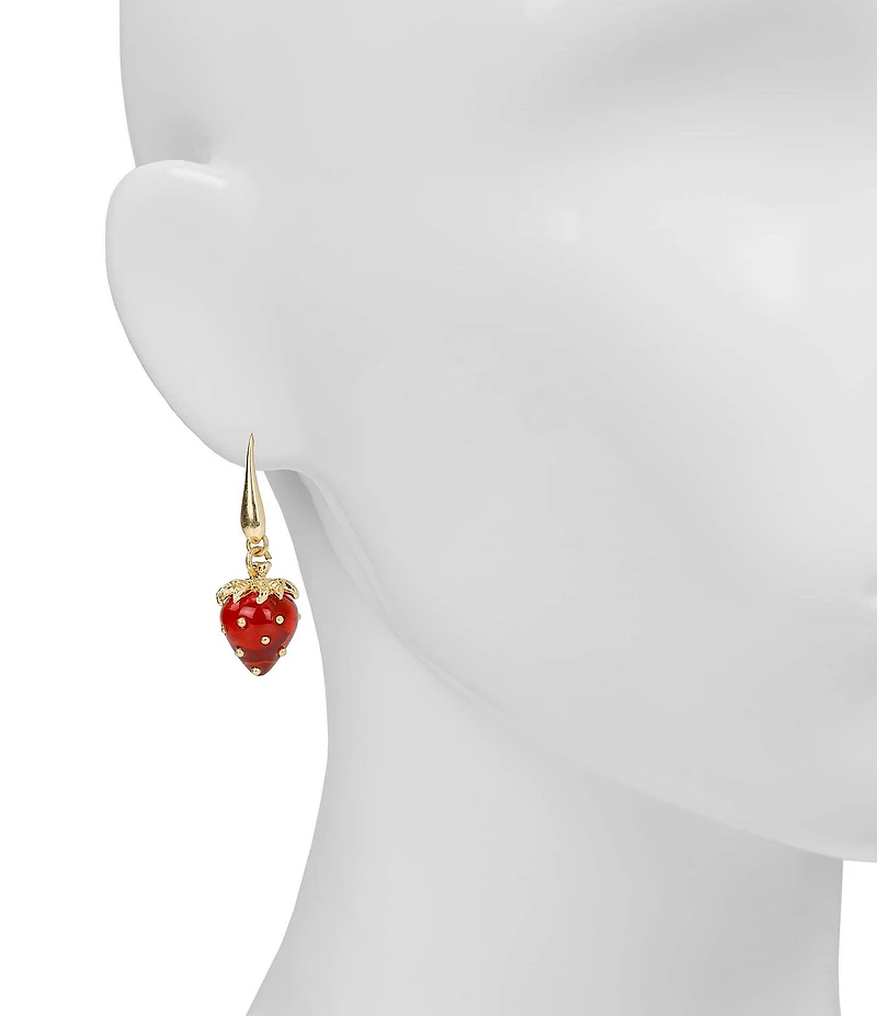 Patricia Nash Strawberry Resin Drop Earrings