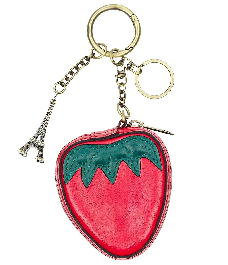 Patricia Nash Strawberry Zip Around Bag Charm