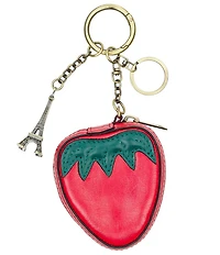 Patricia Nash Strawberry Zip Around Bag Charm
