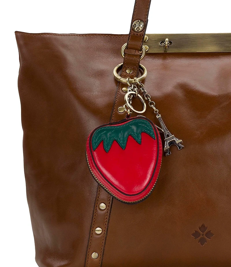 Patricia Nash Strawberry Zip Around Bag Charm