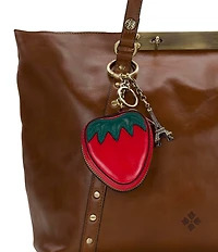 Patricia Nash Strawberry Zip Around Bag Charm