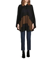 Patricia Nash Striped Hooded Cape